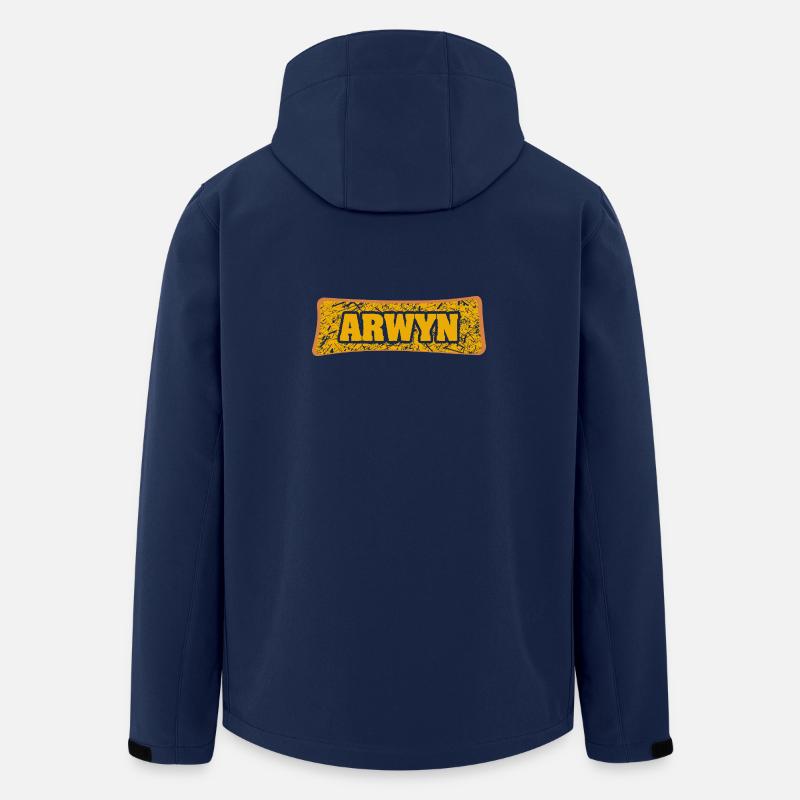 Arwyn Graffiti Nom Imprimé - Veste softshell homme en polyester recyclé Stanley/Stella - marine