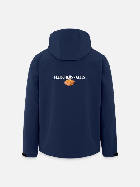 FLEISCHKÄS > ALLES Shirt – Food Statement & Humor - Recycelte Männer Softshell-Jacke von Stanley/Stella - Navy