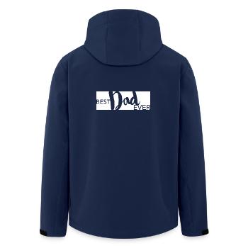 best dad ever vatertag papa geschenk daddy letter - Recycelte Männer Softshell-Jacke von Stanley/Stella - Navy - Hinten - AI Model Male 185 light (185cm)
