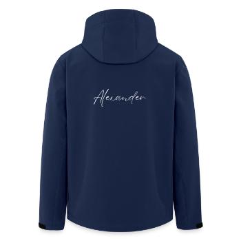 Alexander Name T-Shirt Geschenk Männer - Recycelte Männer Softshell-Jacke von Stanley/Stella - Navy - Hinten - AI Model Male 185 light (185cm)