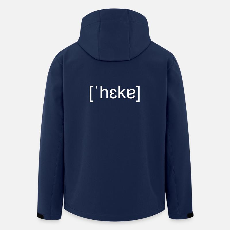 Hacker, orthographe phonétique, blanc - Veste softshell homme en polyester recyclé Stanley/Stella - marine