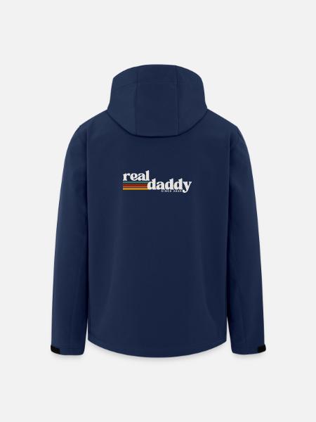 Real Daddy, Fatherhood Retro Style - Recycelte Männer Softshell-Jacke von Stanley/Stella - Navy