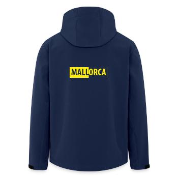 MALLorca im Kasten (gelb) - Recycelte Männer Softshell-Jacke von Stanley/Stella - Navy - Hinten - AI Model Male 185 light (185cm)