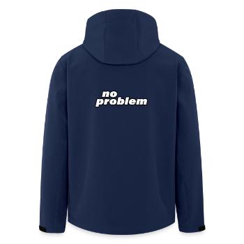 no problem - Men’s Recycled Softshell Jacket by Stanley/Stella - navy - Back - AI Model Male 185 light (185cm)