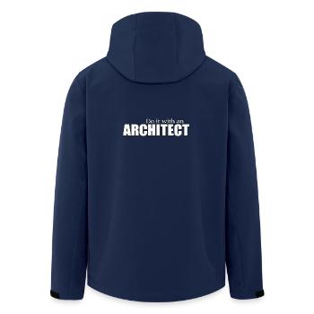 ARCHITECT - Men’s Recycled Softshell Jacket by Stanley/Stella - navy - Back - AI Model Male 185 light (185cm)
