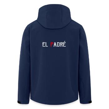 El padré - Men’s Recycled Softshell Jacket by Stanley/Stella - navy - Back - AI Model Male 185 light (185cm)