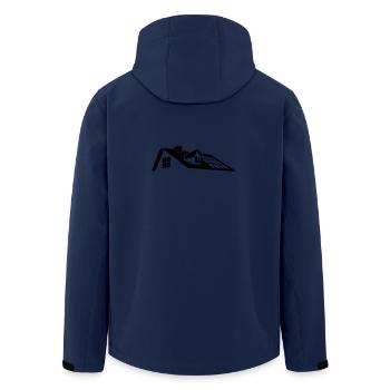 Modernes Dachdesign – Dachgaube mit Sonnenkollektoren - Recycelte Männer Softshell-Jacke von Stanley/Stella - Navy - Hinten - AI Model Male 185 light (185cm)
