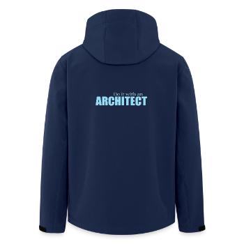 ARCHITECT - Recycelte Männer Softshell-Jacke von Stanley/Stella - Navy - Hinten - AI Model Male 185 light (185cm)