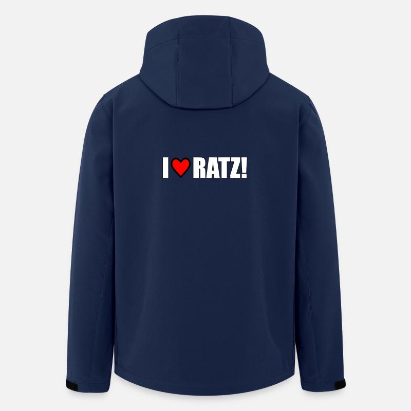 Ich liebe Ratz! - Recycelte Männer Softshell-Jacke von Stanley/Stella - Navy