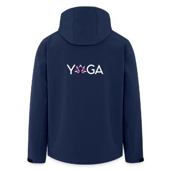 Yoga Geschenkidee - Recycelte Männer Softshell-Jacke von Stanley/Stella - Navy - Hinten - AI Model Male 185 light (185cm)