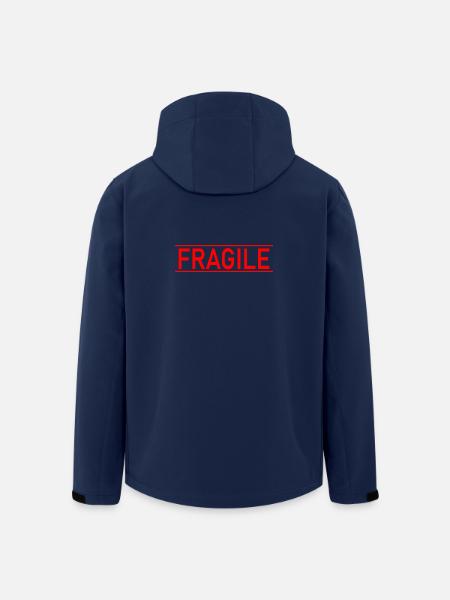 FRAGILE: für nicht zerbrechliche Menschen - Recycelte Männer Softshell-Jacke von Stanley/Stella - Navy