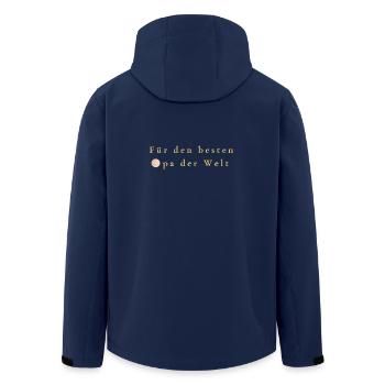 Für den Besten Opa der Welt – Goldene Schrift - Recycelte Männer Softshell-Jacke von Stanley/Stella - Navy - Hinten - AI Model Male 185 light (185cm)