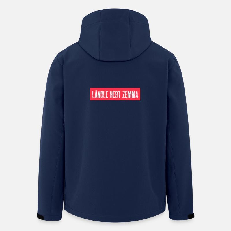 LÄNDLE HERT ZEMMA - Recycelte Männer Softshell-Jacke von Stanley/Stella - Navy
