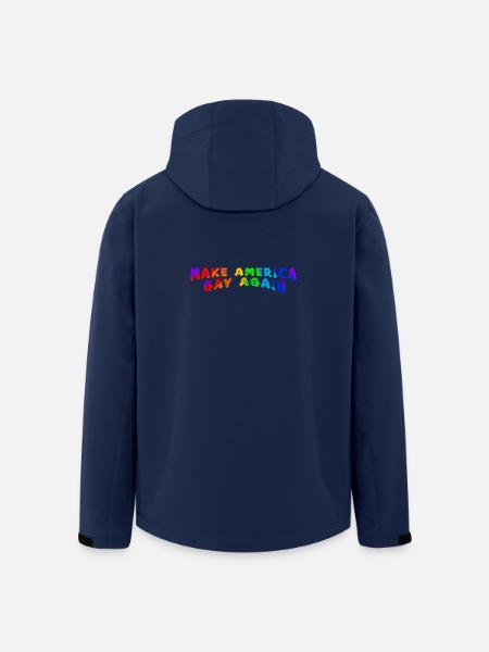 Make America Gay Again - Men’s Recycled Softshell Jacket by Stanley/Stella - navy