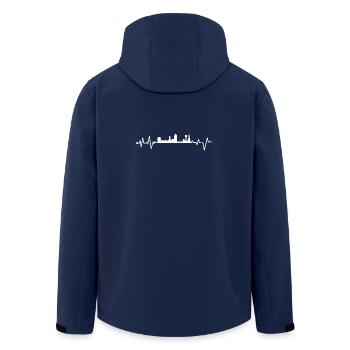 Battement de cœur de Newcastle - Veste softshell homme en polyester recyclé Stanley/Stella - marine - Dos - AI Model Male 185 light (185cm)