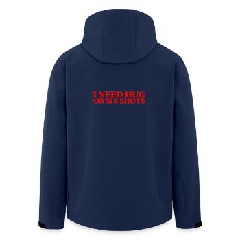 Lustiges Trinkzitat für gestressten besten Freund - Recycelte Männer Softshell-Jacke von Stanley/Stella - Navy - Hinten - AI Model Male 185 light (185cm)