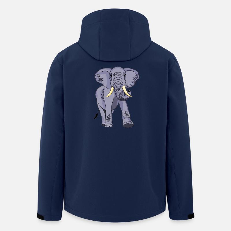 Elefant - Recycelte Männer Softshell-Jacke von Stanley/Stella - Navy