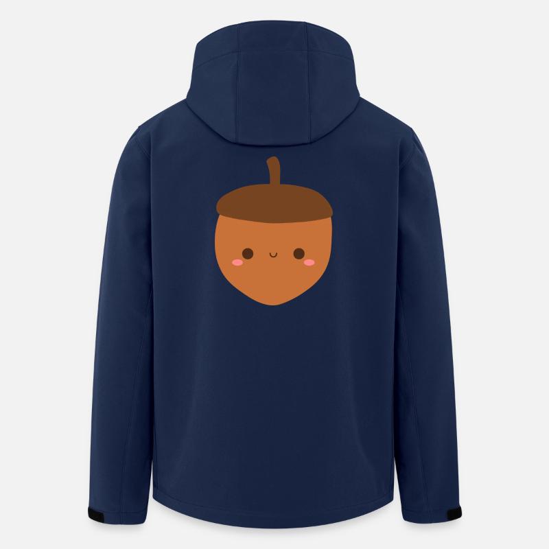 Kawaii Eichel Illustration für Bekleidung - Recycelte Männer Softshell-Jacke von Stanley/Stella - Navy