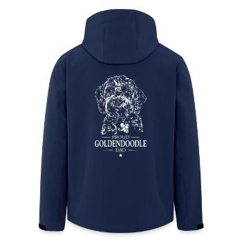 Goldendoodle Dad Dog Dog Wilsigns - Men’s Recycled Softshell Jacket by Stanley/Stella - navy - Back - AI Model Male 185 light (185cm)