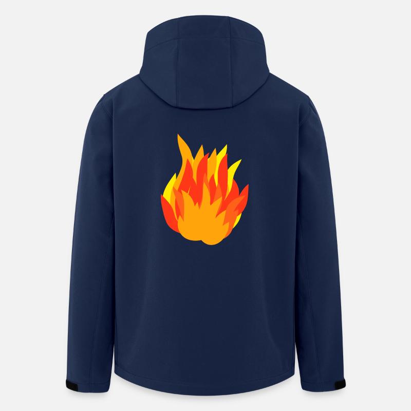 Feuer Flame eines Lagerfeuers, Geschenkidee - Recycelte Männer Softshell-Jacke von Stanley/Stella - Navy