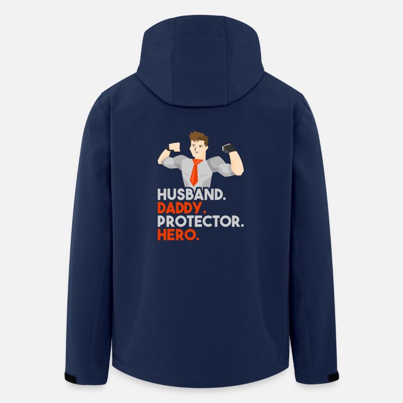 Daddy Superhero - Recycelte Männer Softshell-Jacke von Stanley/Stella - Navy