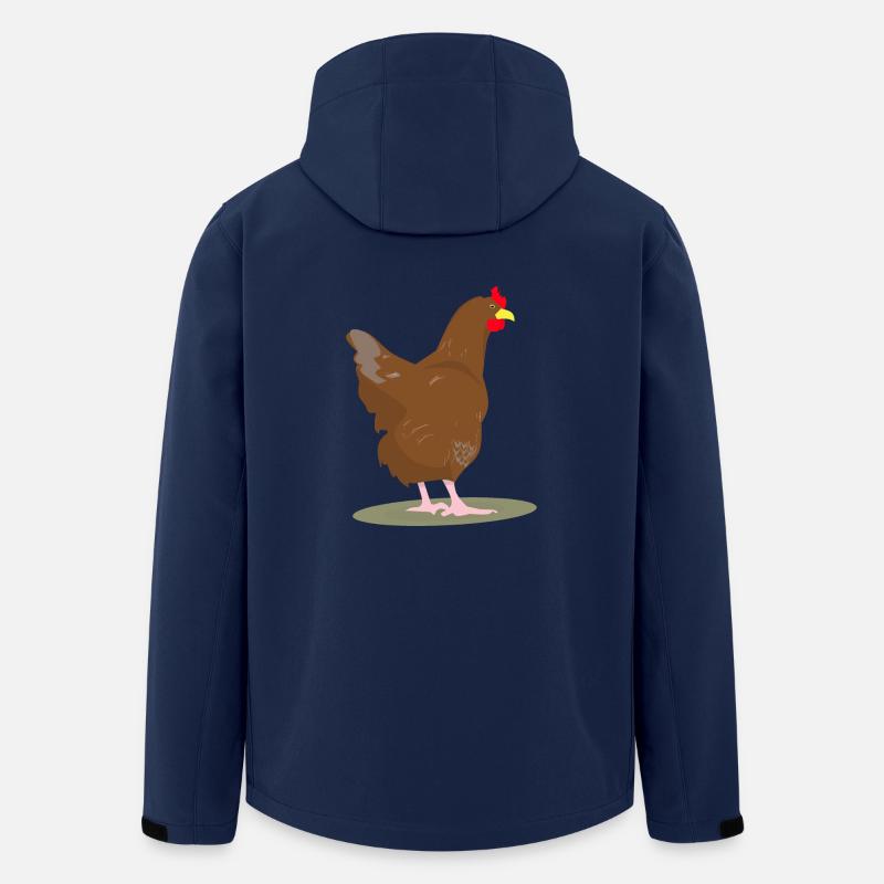 HUHN - HAHN - EIER - Recycelte Männer Softshell-Jacke von Stanley/Stella - Navy