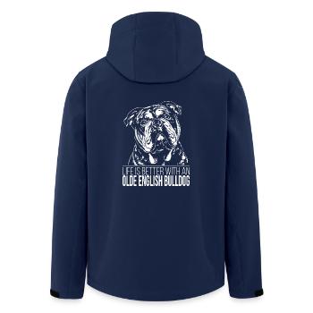 OLDE DEUTSCH BULLDOG la vie est meilleure Hunde Wilsigns - Veste softshell homme en polyester recyclé Stanley/Stella - marine - Dos - AI Model Male 185 light (185cm)