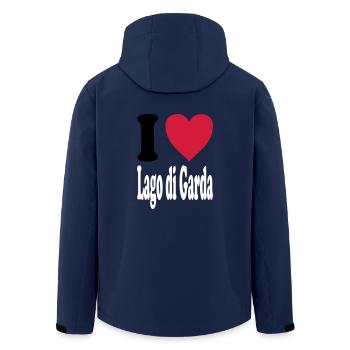 I love Lago di Garda (Alle Farben!) - Recycelte Männer Softshell-Jacke von Stanley/Stella - Navy - Hinten - AI Model Male 185 light (185cm)