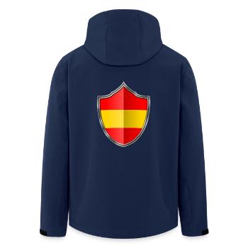 Espagne argent emblème du drapeau 015 - Veste softshell homme en polyester recyclé Stanley/Stella - marine - Dos - AI Model Male 185 light (185cm)