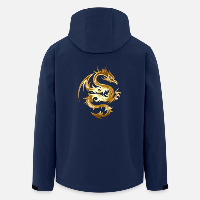 Goldener Drache - Recycelte Männer Softshell-Jacke von Stanley/Stella - Navy