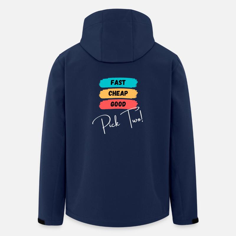 Fast, cheap, good - pick two! - Recycelte Männer Softshell-Jacke von Stanley/Stella - Navy