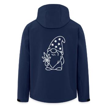 Zwerg/Wichtel mit Hanfblatt und Schlafmütze - Recycelte Männer Softshell-Jacke von Stanley/Stella - Navy - Hinten - AI Model Male 185 light (185cm)