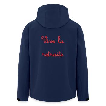 RETRAITE. RETRAITE. RETRAITEE. RETRAITE - Veste softshell homme en polyester recyclé Stanley/Stella - marine - Dos - AI Model Male 185 light (185cm)
