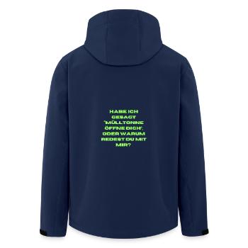 J’ai dit « Ouvre la poubelle » - Veste softshell homme en polyester recyclé Stanley/Stella - marine - Dos - AI Model Male 185 light (185cm)