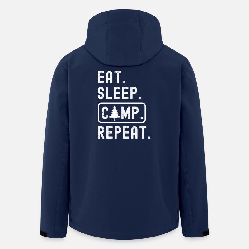 Campen Camping - Recycelte Männer Softshell-Jacke von Stanley/Stella - Navy