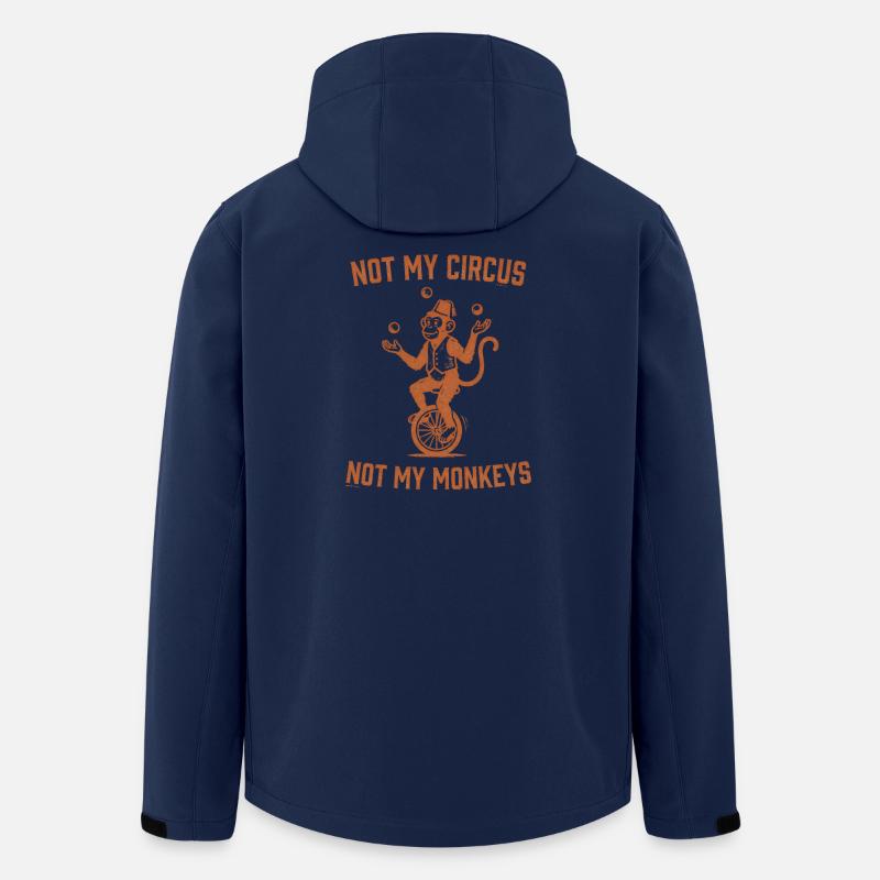 Pas mon cirque, pas mes singes - Veste softshell homme en polyester recyclé Stanley/Stella - marine