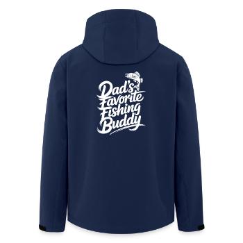 Vaters Lieblings Angelbuddy - Recycelte Männer Softshell-Jacke von Stanley/Stella - Navy - Hinten - AI Model Male 185 light (185cm)