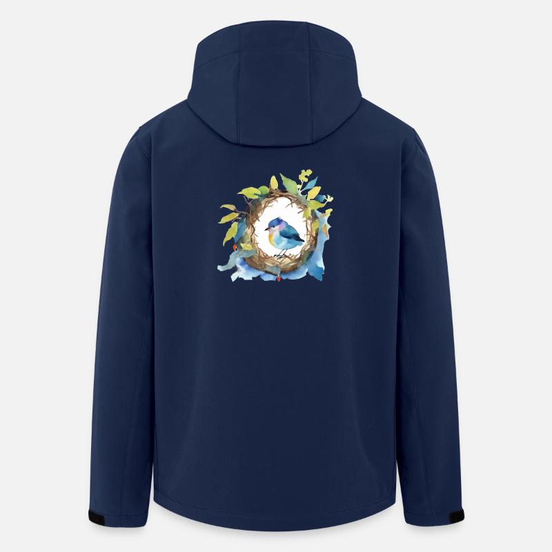 Vogel - Recycelte Männer Softshell-Jacke von Stanley/Stella - Navy
