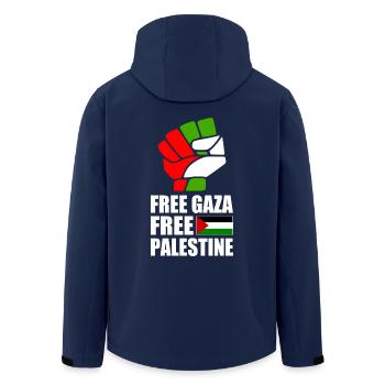 Free gaza Free palestine - Recycelte Männer Softshell-Jacke von Stanley/Stella - Navy - Hinten - AI Model Male 185 light (185cm)