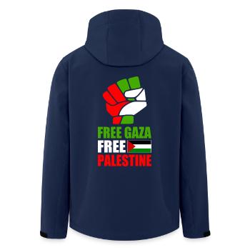 Free gaza Free palestine - Recycelte Männer Softshell-Jacke von Stanley/Stella - Navy - Hinten - AI Model Male 185 light (185cm)