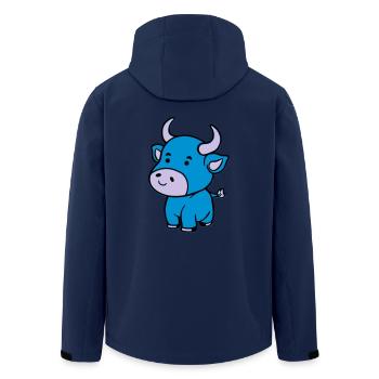 cow baby - Recycelte Männer Softshell-Jacke von Stanley/Stella - Navy - Hinten - AI Model Male 185 light (185cm)