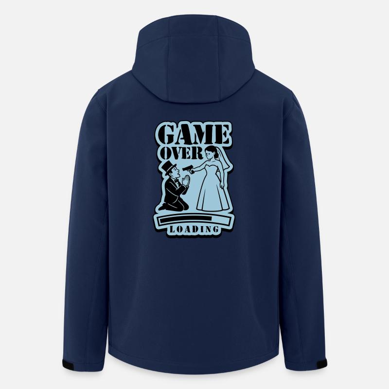 Wedding Game Over Loading - Men’s Recycled Softshell Jacket by Stanley/Stella - navy