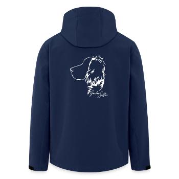 GORDON SETTER Profile Dogs Dog Wilsigns - Men’s Recycled Softshell Jacket by Stanley/Stella - navy - Back - AI Model Male 185 light (185cm)