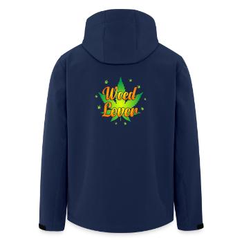 Weed Lover - Cannabis Lover - Marihuana Lover - Recycelte Männer Softshell-Jacke von Stanley/Stella - Navy - Hinten - AI Model Male 185 light (185cm)