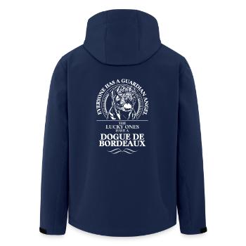 DOGUE DE BORDEAUX Guardian Angel WILSIGNS - Recycelte Männer Softshell-Jacke von Stanley/Stella - Navy - Hinten - AI Model Male 185 light (185cm)