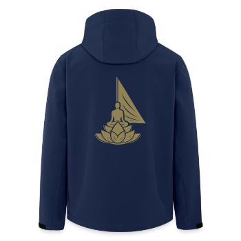 Meditation Sailboat Lotus Inner Peace - Men’s Recycled Softshell Jacket by Stanley/Stella - navy - Back - AI Model Male 185 light (185cm)