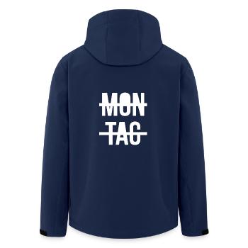 lundi - Veste softshell homme en polyester recyclé Stanley/Stella - marine - Dos - AI Model Male 185 light (185cm)