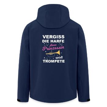 Vergiss die Harfe, diese Prinzessin.. - Geschenk - Recycelte Männer Softshell-Jacke von Stanley/Stella - Navy - Hinten - AI Model Male 185 light (185cm)