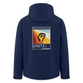 Procrastinators Unite Tomorrow Lazy His Gift - Men’s Recycled Softshell Jacket by Stanley/Stella - navy - Back - AI Model Male 185 light (185cm)