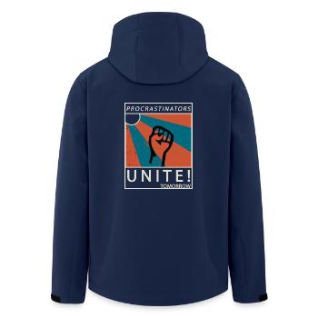 Procrastinators Unite Tomorrow Lazy His Gift - Men’s Recycled Softshell Jacket by Stanley/Stella - navy - Back - AI Model Male 185 light (185cm)